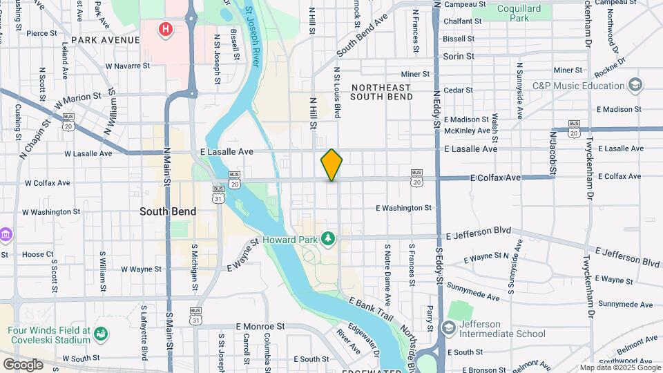 129 N St Louis Blvd Map and Location Details