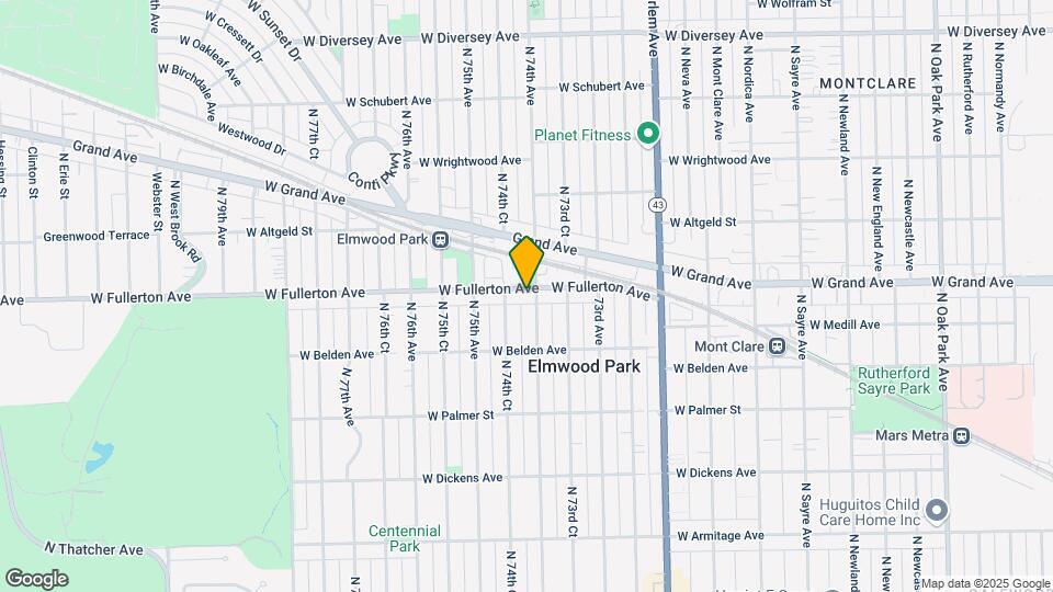 7405 W Fullerton Ave Map and Location Details