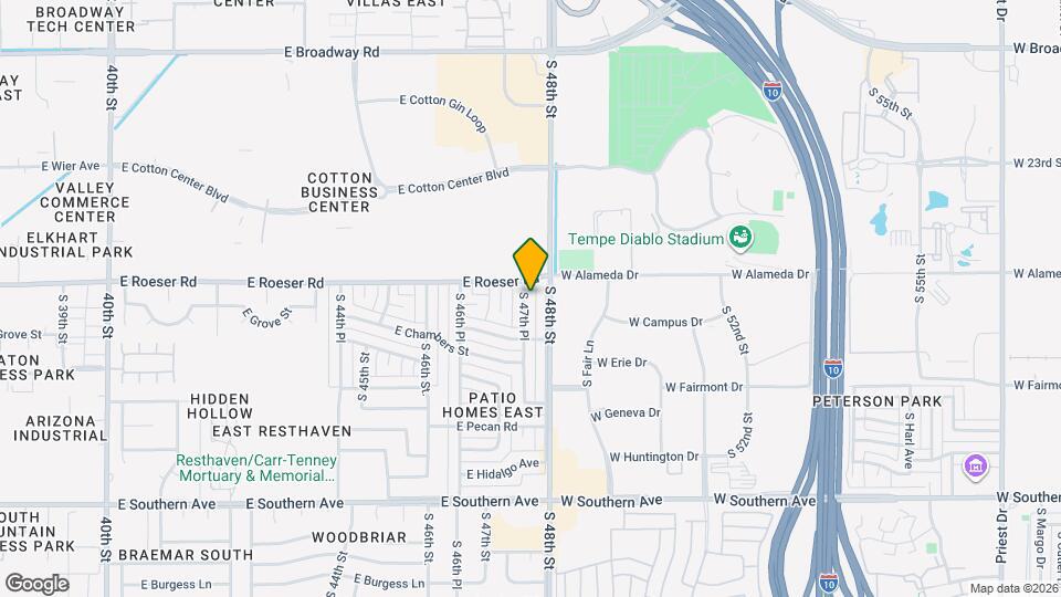 5213 S 47th Pl Mapa y Detalles de la Ubicación