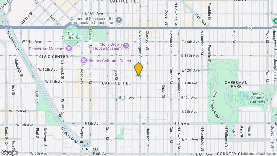 1125 N Washington St Map and Location Details