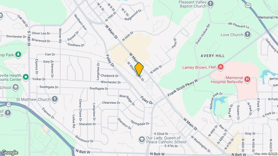 6100 W Washington St Map and Location Details