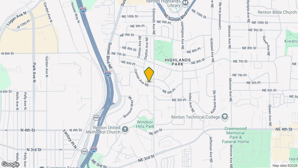 604 Camas Ave NE Map and Location Details