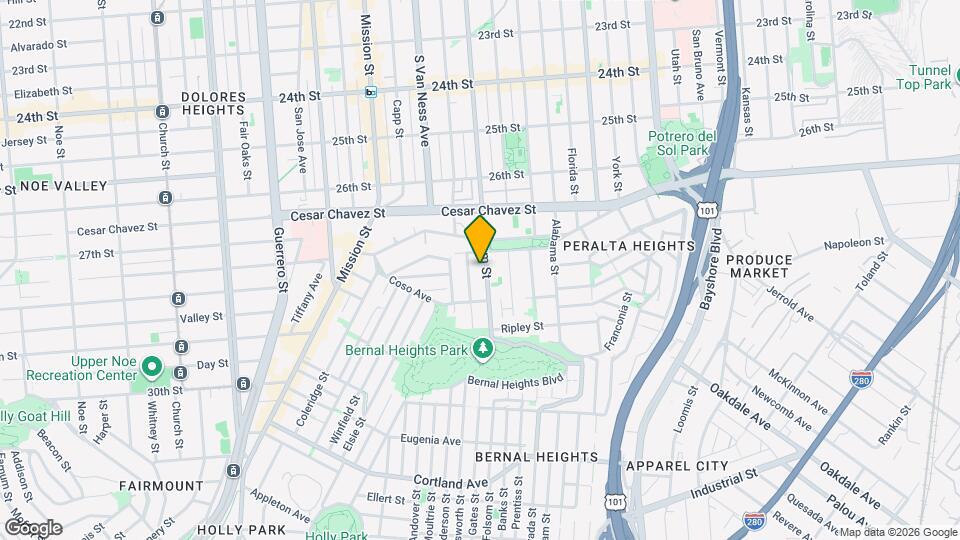 3248 Folsom St Map and Location Details