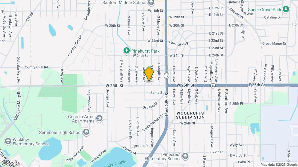 816 W 25th St Map and Location Details