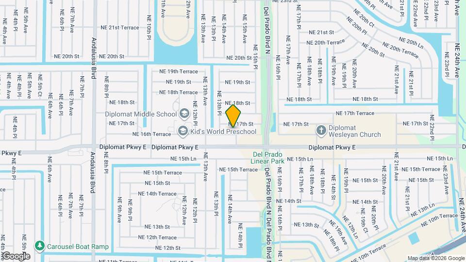 1407 NE 16th Terrace Map and Location Details