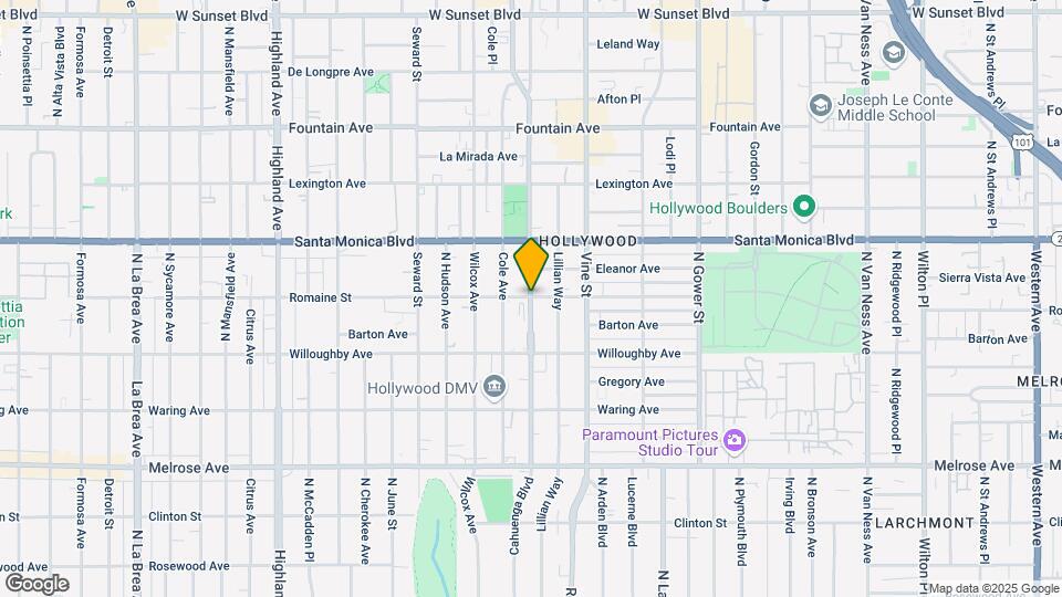 1248 1/2 N Cahuenga Blvd Mapa y Detalles de la Ubicación