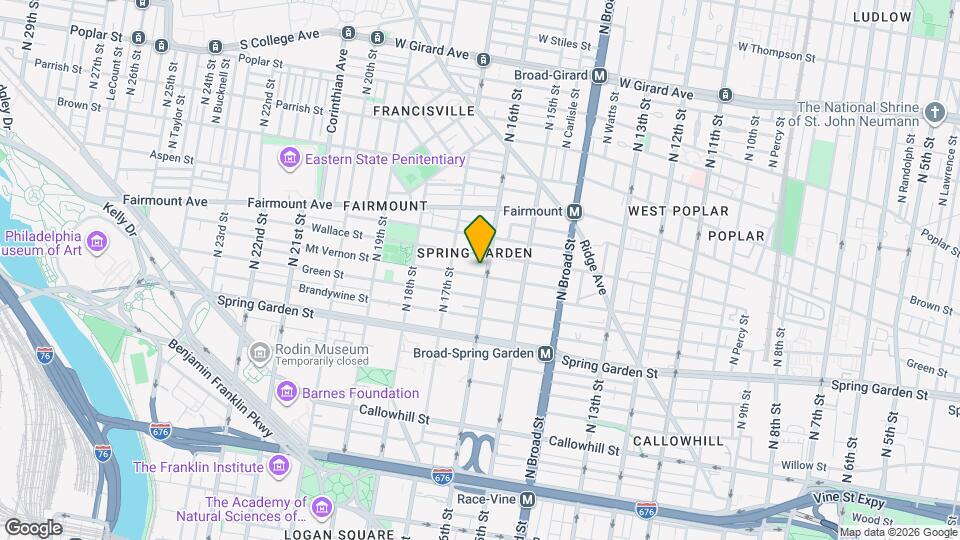 1605 Mt Vernon St Map and Location Details