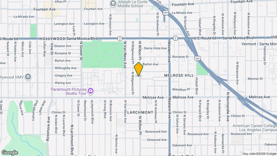 817 N Wilton Pl, Unit 817 Map and Location Details