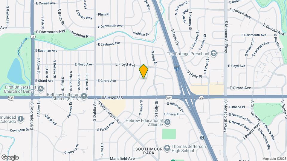 3383 S Grape St Map and Location Details