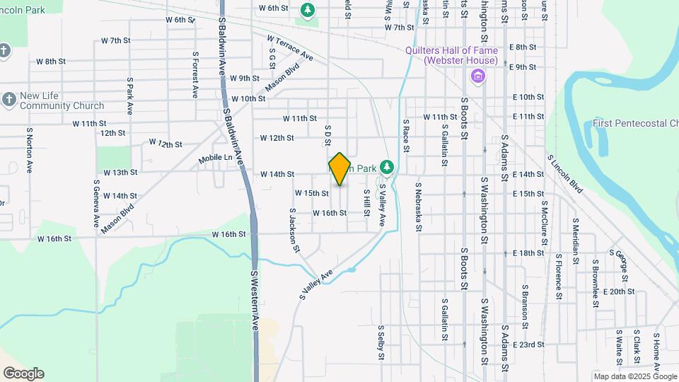 1402 S Maple St Map and Location Details