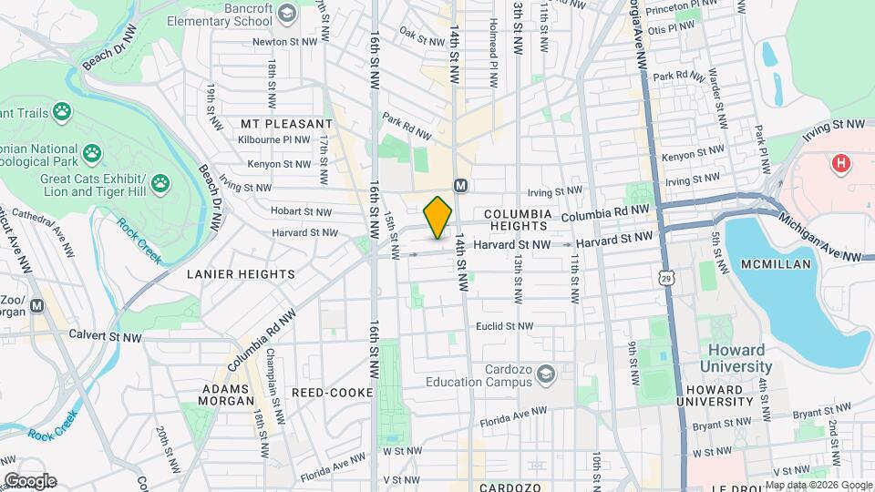 1425 Harvard St NW Map and Location Details