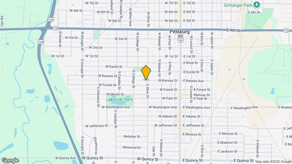 306 S Olive St Map and Location Details