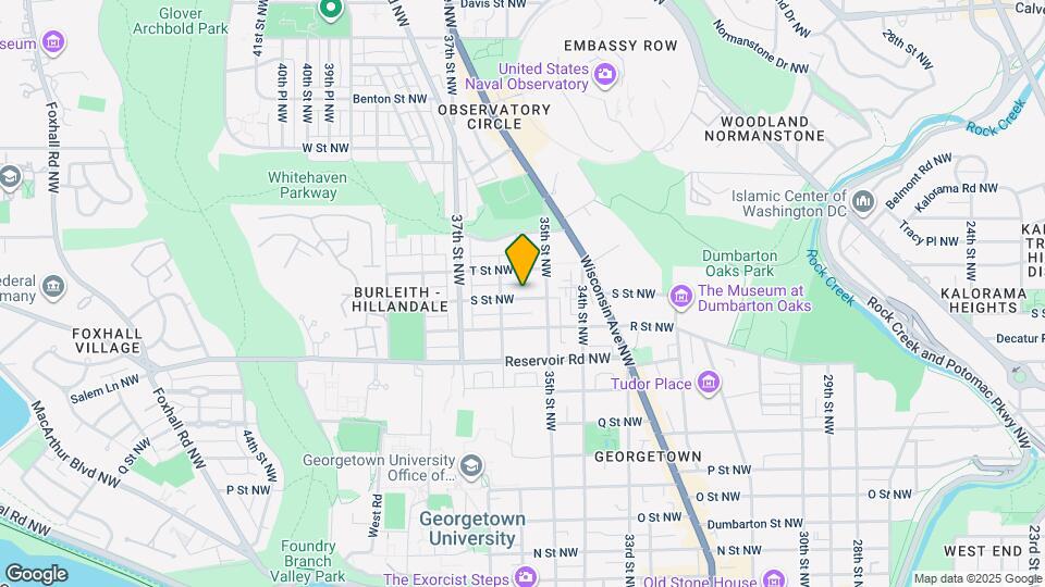 3521 S Street NW Map and Location Details