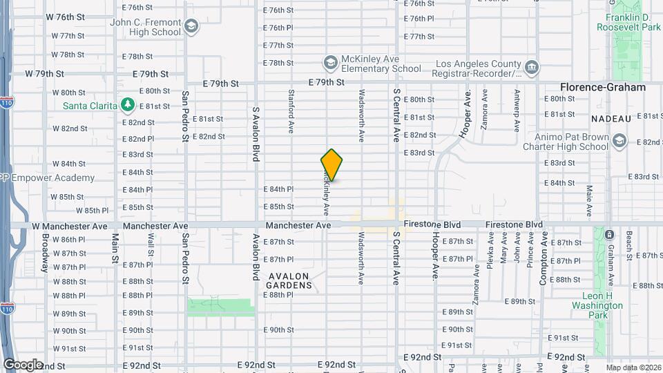 801 E 84th Pl Map and Location Details