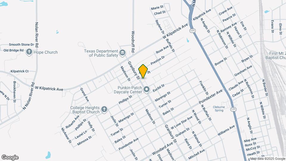 1608b Granbury St Mapa y Detalles de la Ubicación