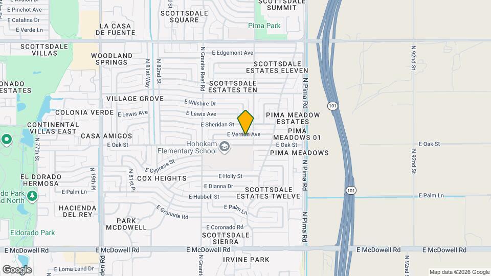 8533 E Vernon Ave Map and Location Details