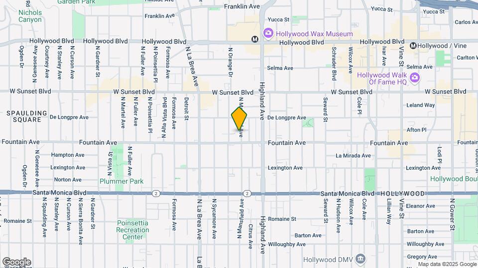 1325-1327 N Mansfield Ave Map and Location Details