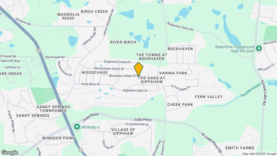 542 Birchtree Valley Ct Map and Location Details