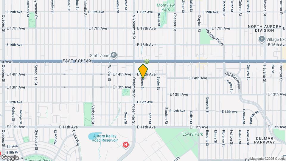 1352 Akron St Map and Location Details