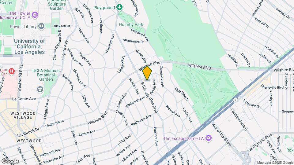 1250 S Beverly Glen Blvd Map and Location Details