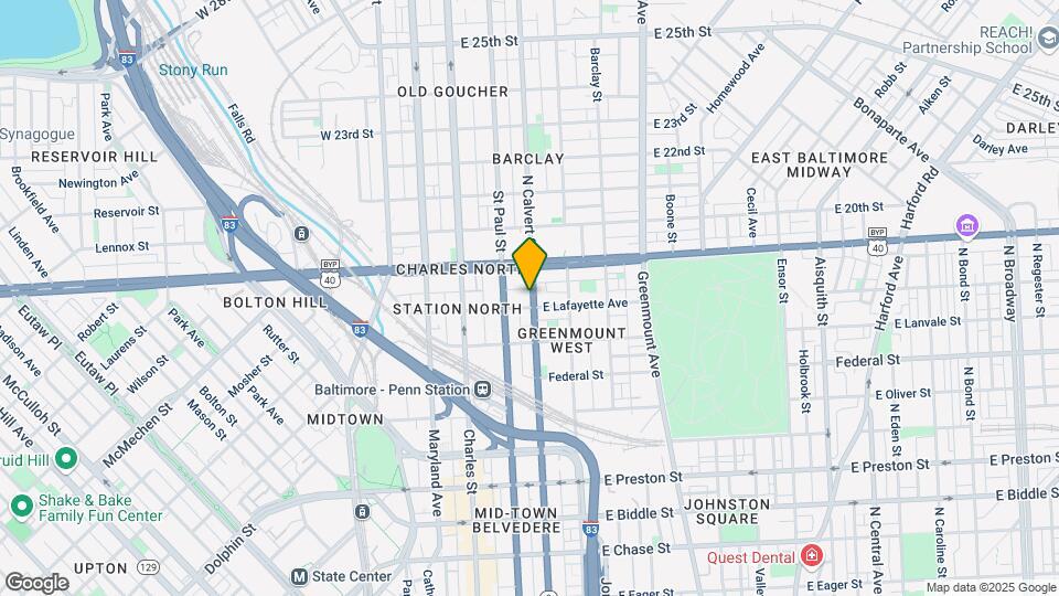 1810 N Calvert St-Unit -2 Map and Location Details