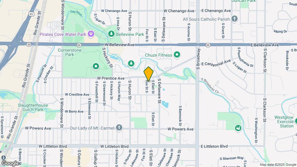5338 S Fox St Map and Location Details
