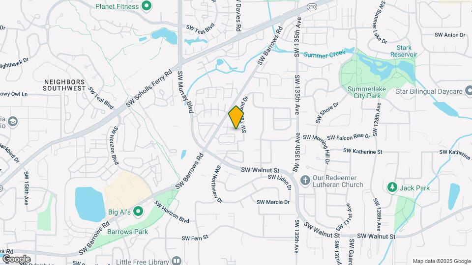14178 SW Barrows Rd Map and Location Details