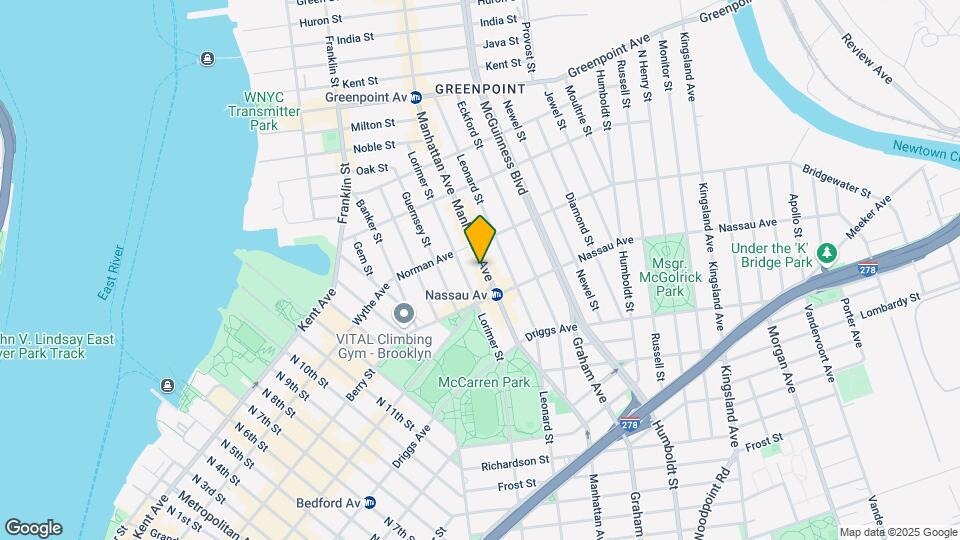 663 Manhattan Ave Mapa y Detalles de la Ubicación