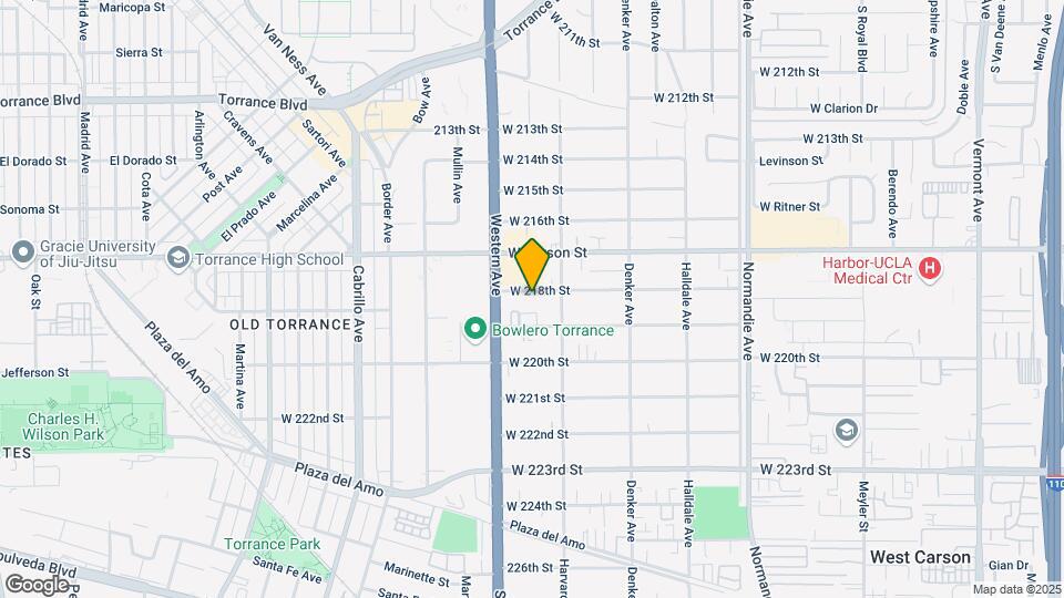 1632 W. 218th St. Map and Location Details