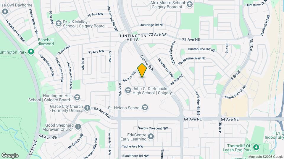 423 Huntsville Cres NW Map and Location Details