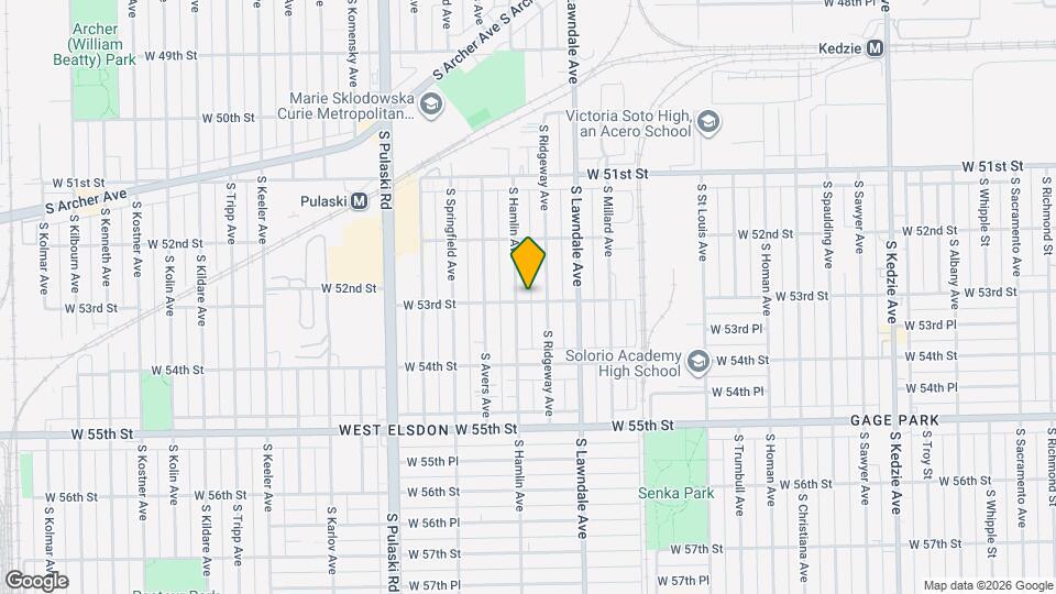 5251 S Hamlin Ave Map and Location Details