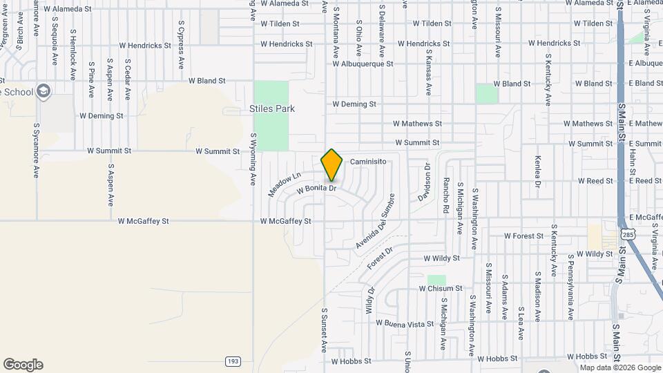 1403 W Bonita Dr Map and Location Details