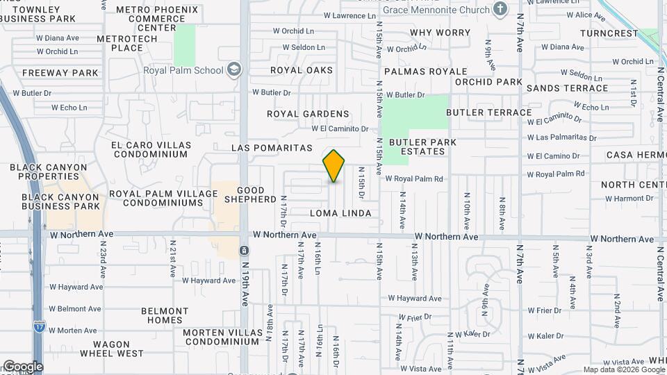 8121 N 16th Dr Map and Location Details