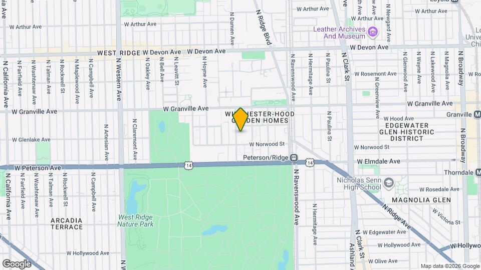 6123 N Damen Ave Map and Location Details