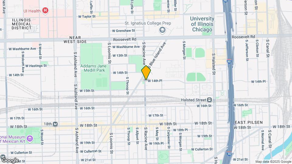 1151 W 14th Pl, Unit 206 Map and Location Details