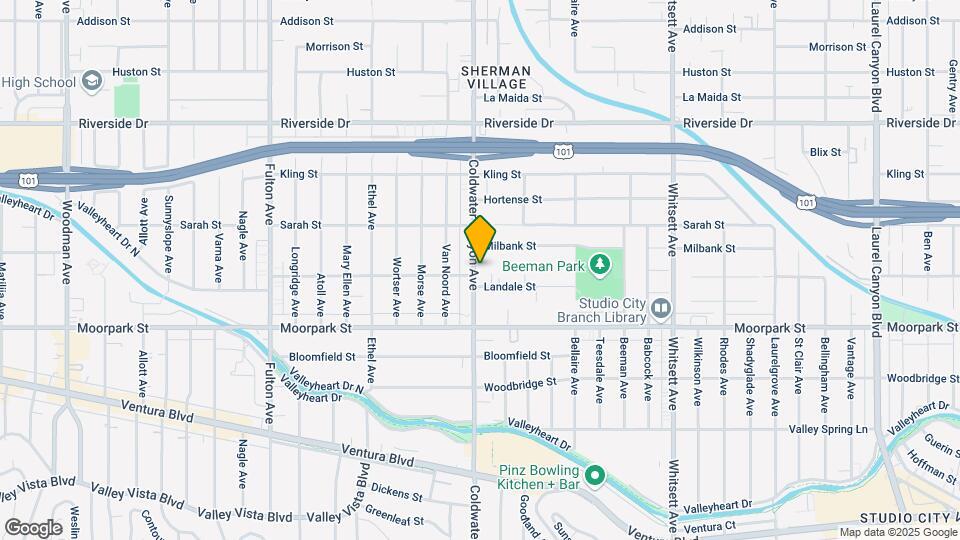 4506 Coldwater Canyon Ave Map and Location Details