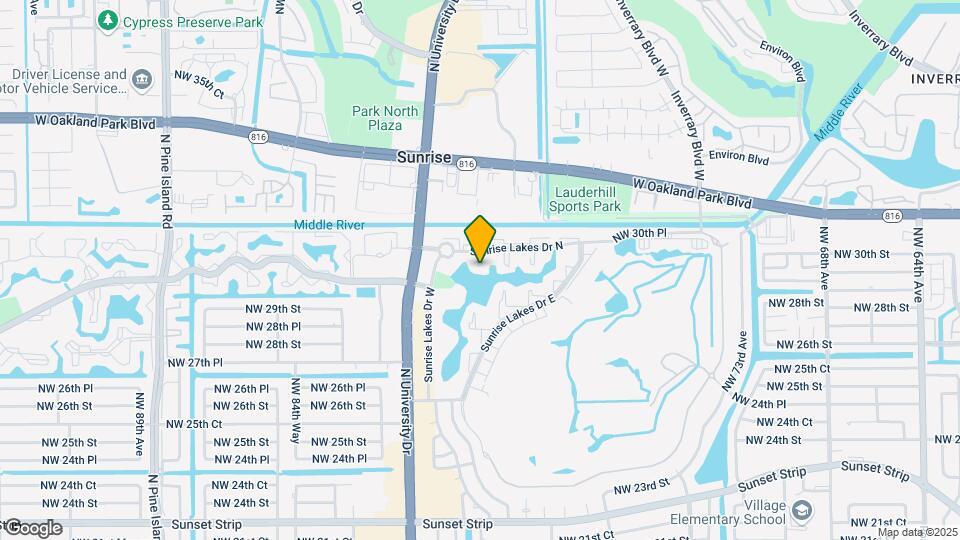 Sunrise Lakes Condominiums Phase One Map and Location Details
