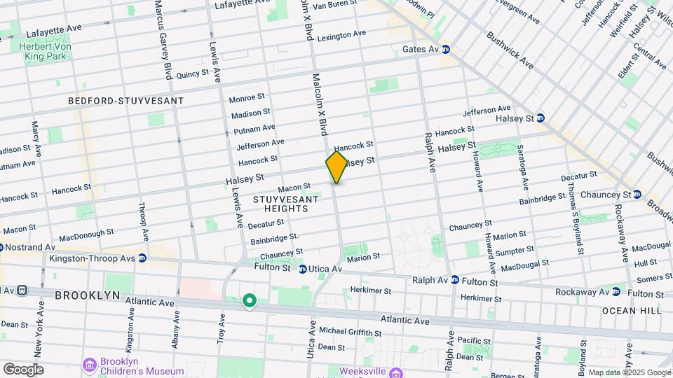 Malcolm X Boulevard - CO-LIVING Mapa y Detalles de la Ubicación