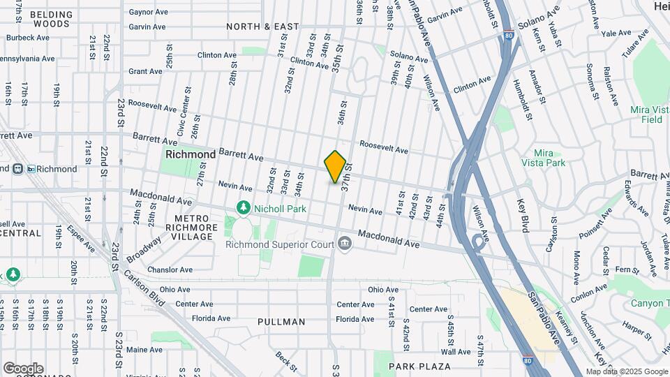 438 36th St Map and Location Details