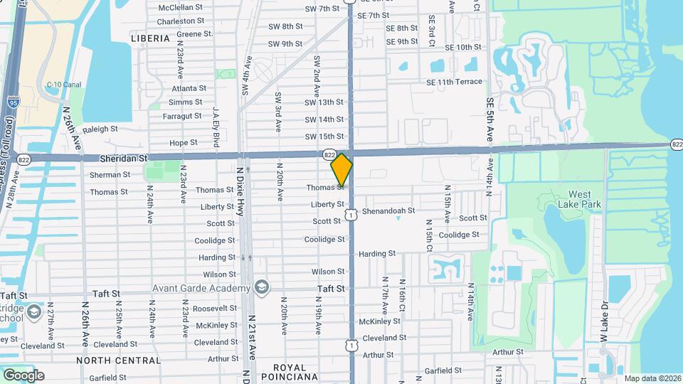 1814 Thomas St Map and Location Details