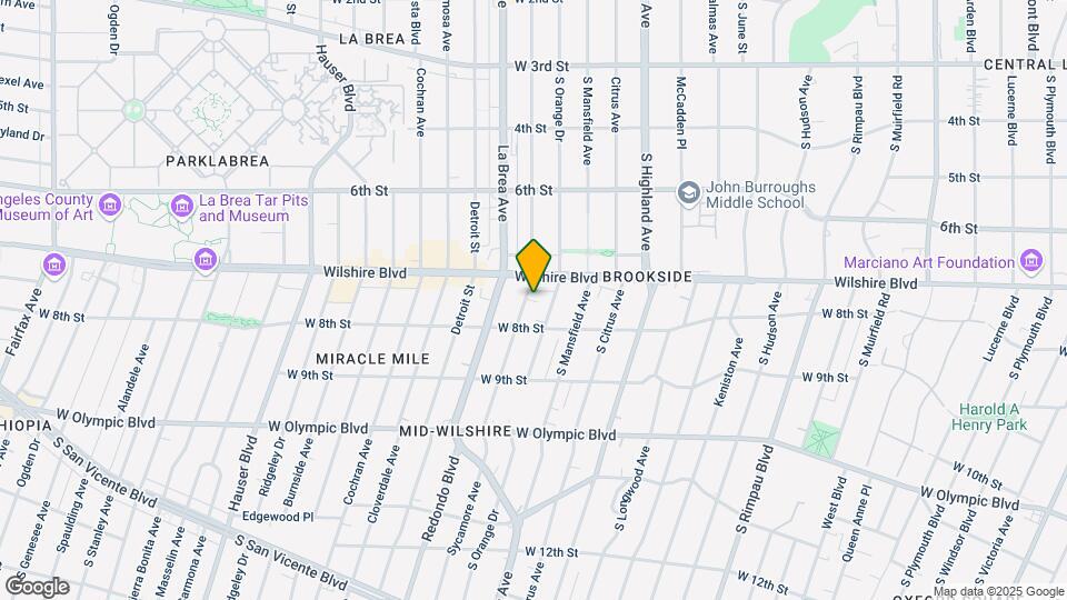 724 S Sycamore Ave Map and Location Details