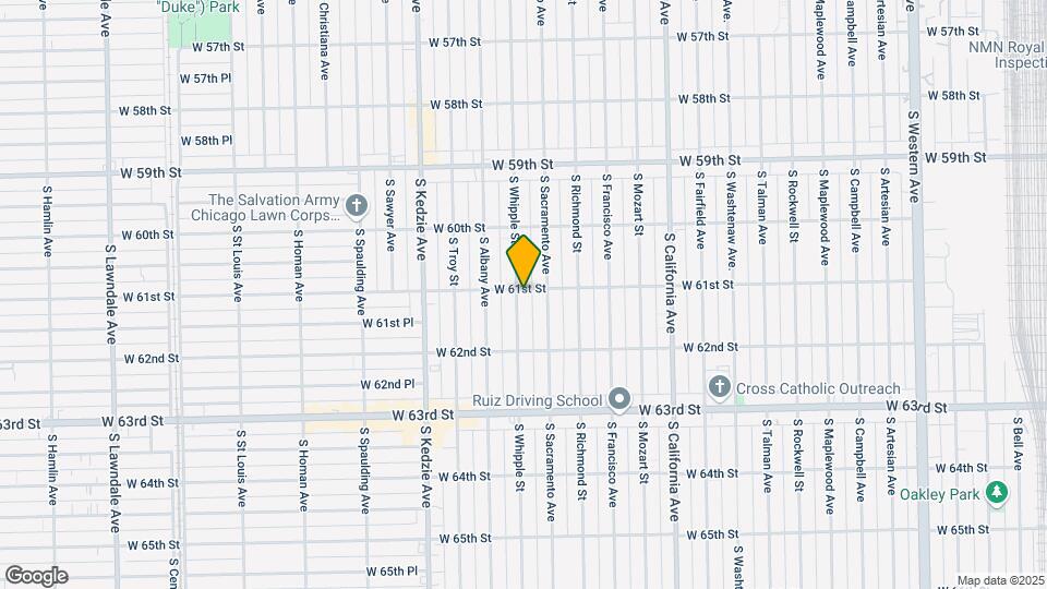 6101 S Whipple St Mapa y Detalles de la Ubicación