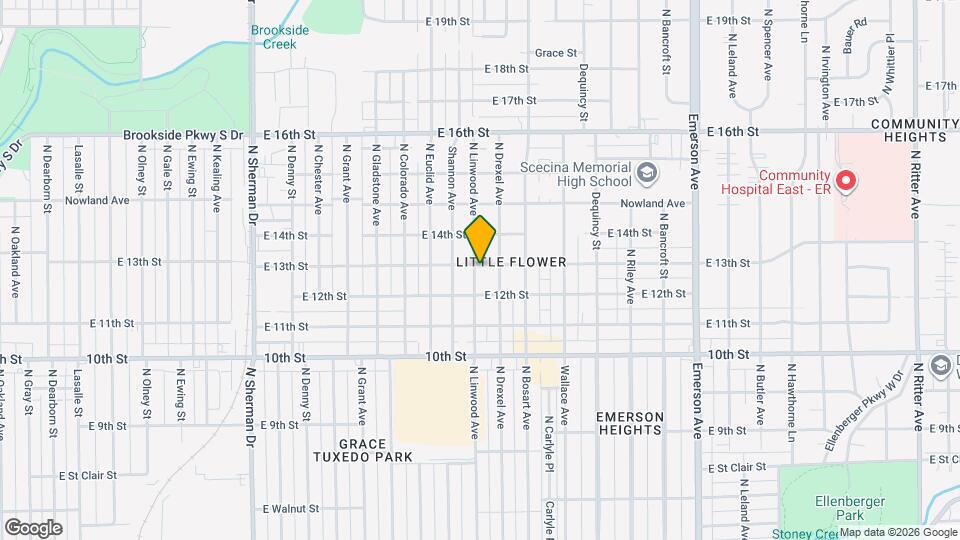 1241 N Linwood Ave Map and Location Details