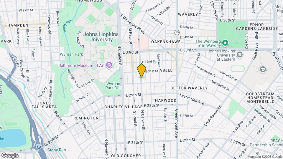 3031 N Calvert St Map and Location Details