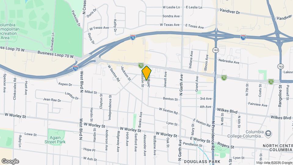 1103 Jefferson St Map and Location Details