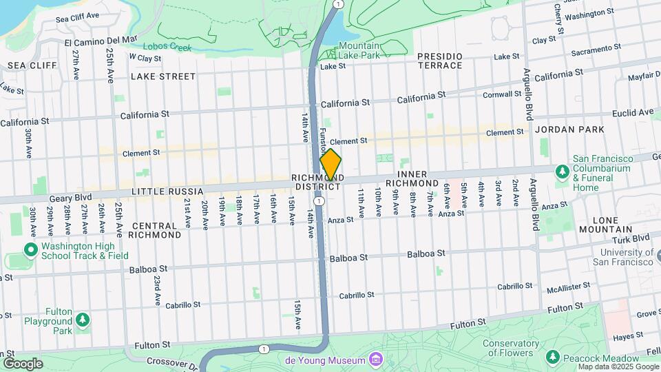 4855 Geary Blvd Mapa y Detalles de la Ubicación