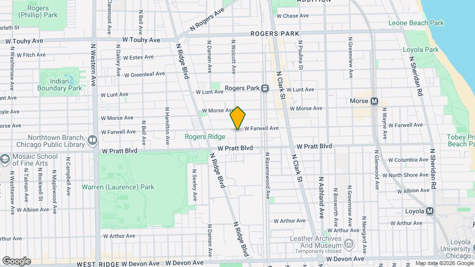 6835 N Wolcott Ave, Unit Garden Unit Map and Location Details