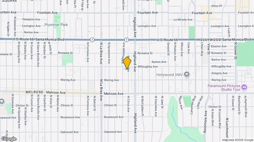 845 N Citrus Ave, Unit 1 Map and Location Details