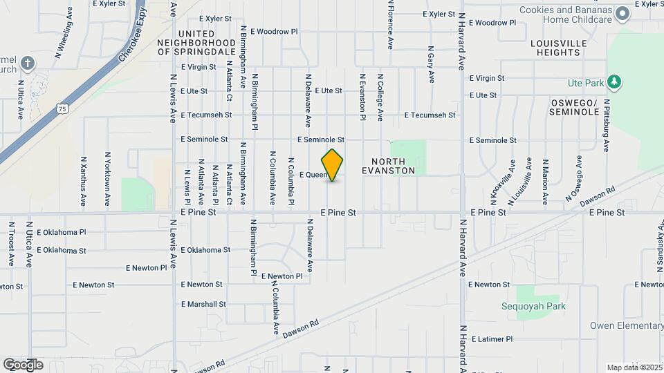 1533 N Delaware Pl Map and Location Details