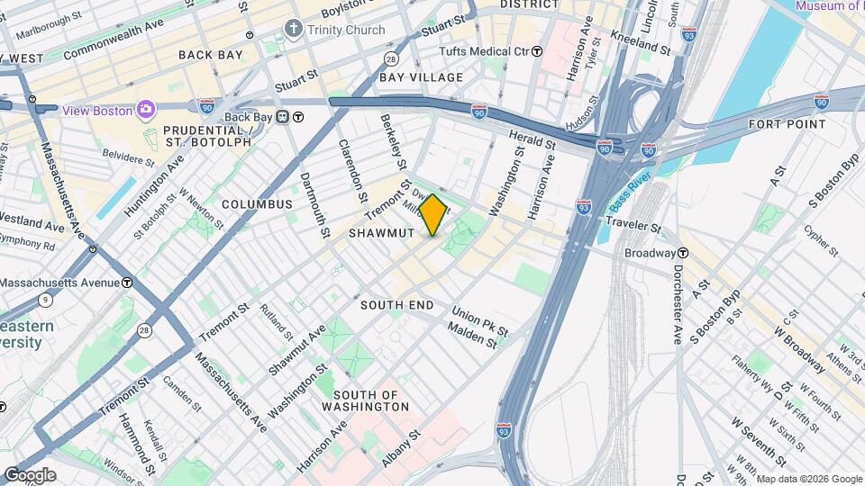 276 Shawmut Ave, Unit 2 Map and Location Details